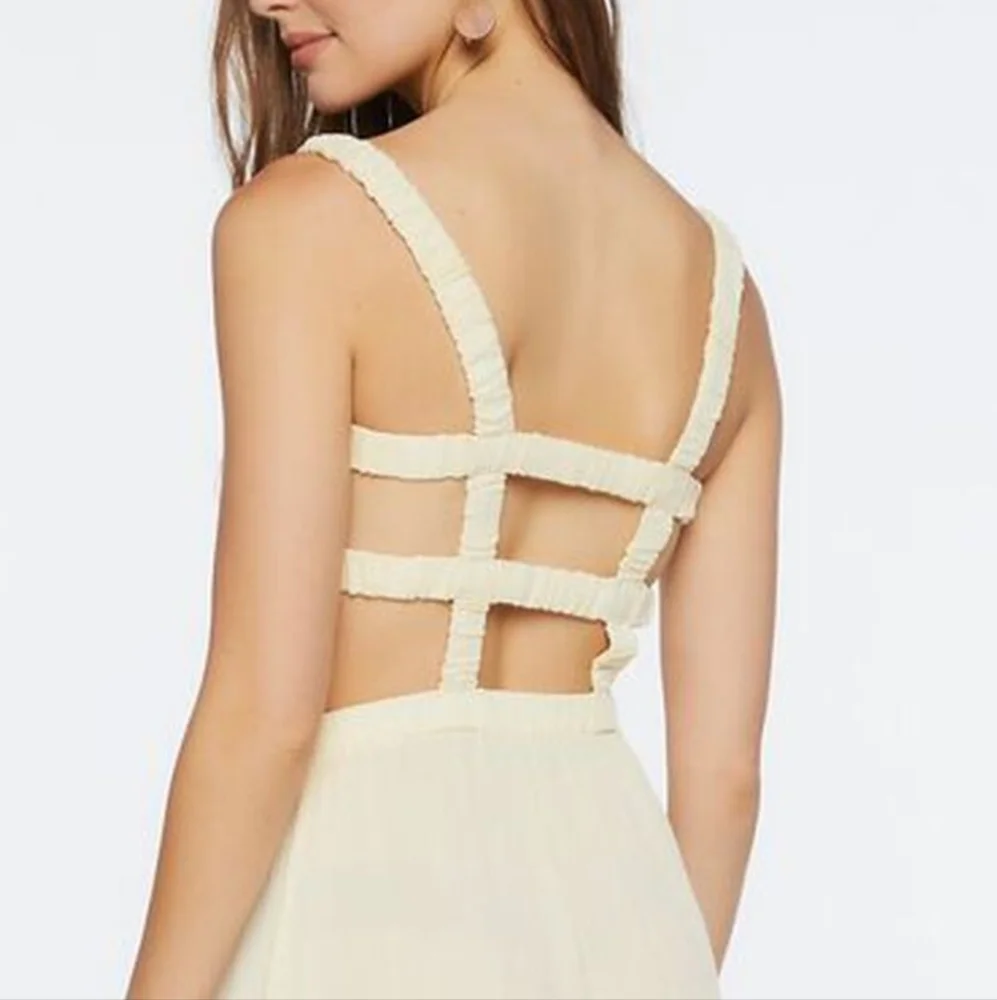 Forever 21 Smocked Strappy Back Maxi Dress sz Medium                🎉 HP - Picture 8 of 12